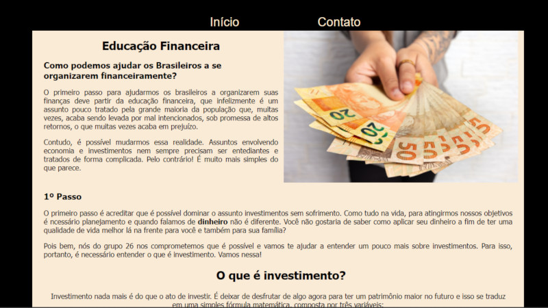 Projeto Educação Financeira